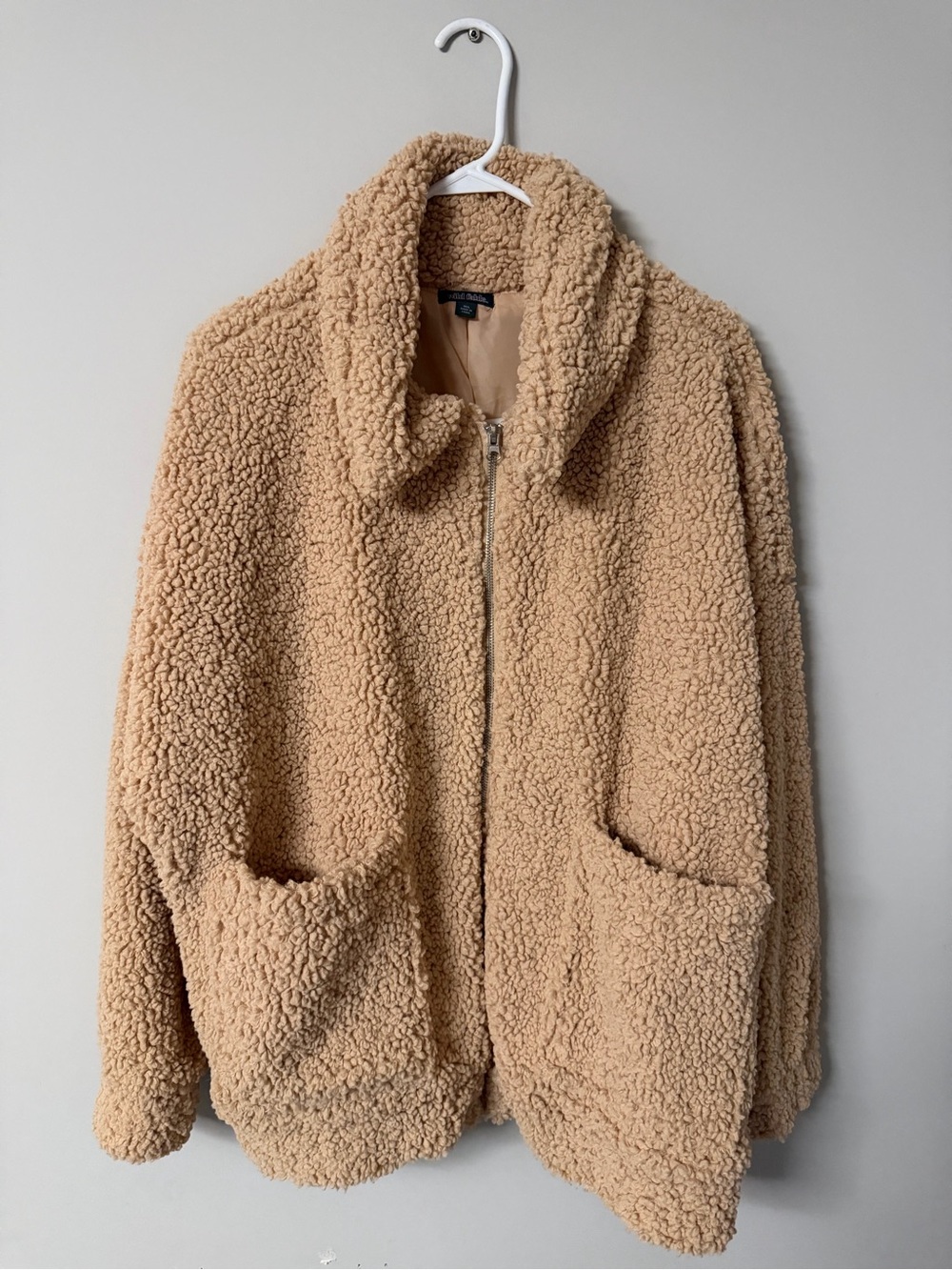Cozy Teddy Sherpa Zip Jacket - Camel